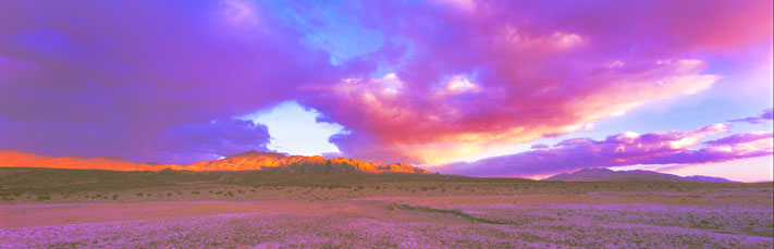 Panoramic Landscape Photography Spectacular Clouds, Funeral Mountains, Death Valley